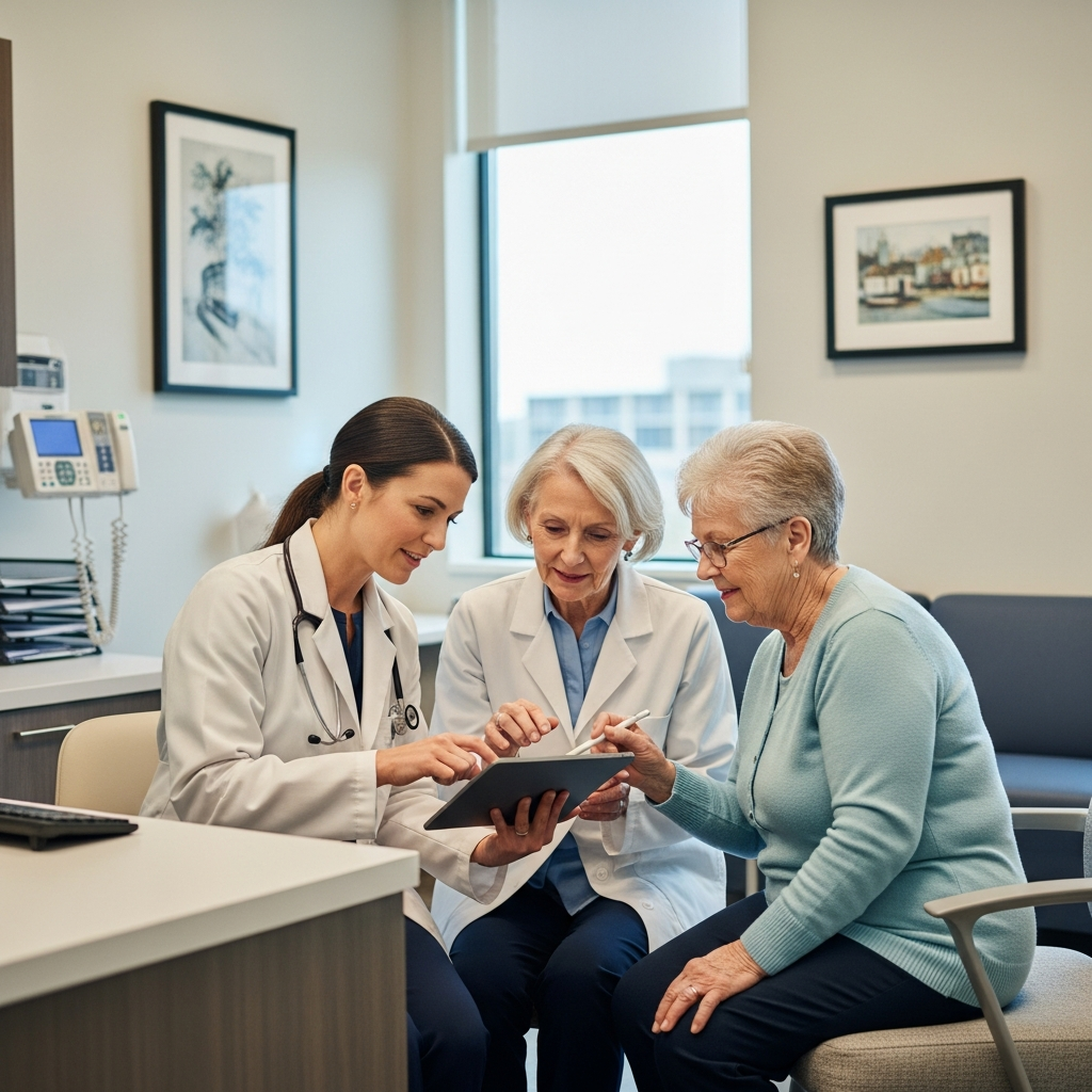 Doctor with elderly patient